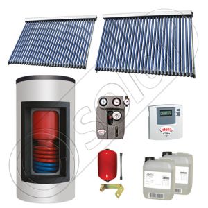 Panou solar ieftin cu tuburi vidate si boiler Kombi cu o serpentina, Panou solar china Solariss Iunona, Panouri solare cu boiler Kombi monovalent de 650/150 litri