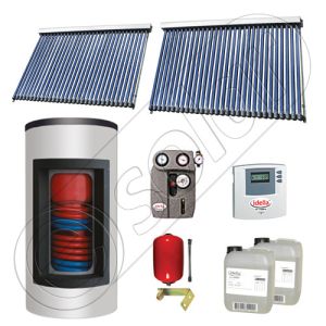 Set panou solar cu tuburi vidate cu boiler Kombi cu doua serpentine, Pachet cu panou solar cu tuburi vidate, Panouri cu tuburi vidate si boiler tanc in tanc