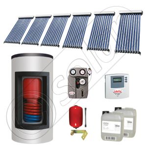 Panou solar ieftin cu tuburi vidate si boiler Kombi cu o serpentina, Panou solar china Solariss Iunona, Panouri solare cu boiler Kombi monovalent de 650/150 litri