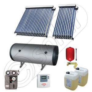 Instalatie solara cu tuburi vidate si boiler import China SIU 2x10-2x20-750.2BMH, Colectoare solare cu tuburi vidate fabricate in China, Instalatii solare pentru apa calda cu boiler solar