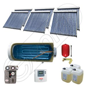 Colectoare solare cu tuburi vidate fabricate in China, Instalatii solare pentru apa calda cu boiler solar, Instalatie solara cu tuburi vidate si boiler import China SIU 6x20-1500.1BMH