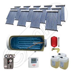 Colectoare solare cu tuburi vidate fabricate in China, Instalatie solara cu tuburi vidate si boiler import China SIU 14x10-1500.1BMH, Instalatii solare pentru apa calda cu boiler solar