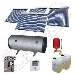 Panouri solare vidate cu boiler solar la pret rezonabil, Instalatie solara cu tuburi vidate cu boiler orizontal SIU 3x20-1x30-750.2BMH, Set colectoare solare cu boiler pentru apa calda tot timpul anului