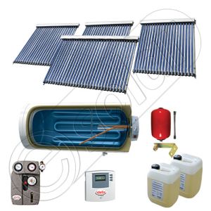 Panouri solare vidate cu boiler solar la pret rezonabil, Instalatie solara cu tuburi vidate cu boiler orizontal SIU 3x20-1x30-800.1BMH, Set colectoare solare cu boiler pentru apa calda tot timpul anului