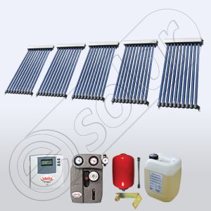 Set panouri solare China Solariss Iunona, Colectoare solare pentru apa calda tot anul, Panouri solare cu tuburi vidate SIU 5x10