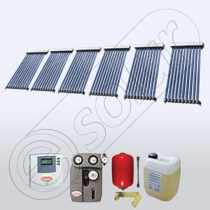 Set panouri solare China Solariss Iunona, Colectoare solare pentru apa calda tot anul, Panouri solare cu tuburi vidate SIU 6x10