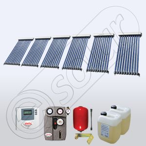Pachete colectoare solare apa calda tot anul, Set panouri solare ieftine pentru apa calda SIU 6x10, Seturi colectoare solare Solariss Iunona