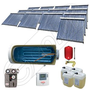 Set colectoare solare vidate si boiler orizontal SIU 13x22-2000.1BMH, Instalatii solare presurizate cu boiler solar pentru apa calda, Colectoare solare vidate la pachet cu boiler orizontal
