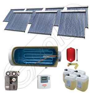 Set Solariss Iunona panouri solare cu boiler, Pachete colectoare solare cu tuburi vidate si boiler, Instalatii solare fabricate in China SIU 7x20-1000.1BMH