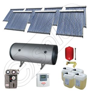 Set Solariss Iunona panouri solare cu boiler, Pachete colectoare solare cu tuburi vidate si boiler, Instalatii solare fabricate in China SIU 7x20-1500.2BMH