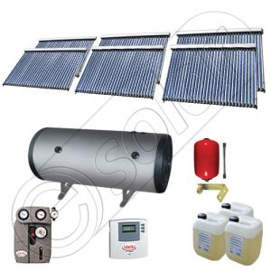 Colectoare solare pentru apa calda si aport la incalzire, Instalatie solara cu tuburi vidate si boiler SIU 6x30-1500.2BMH, Panouri solare cu tuburi vidate si boiler la pret de importator
