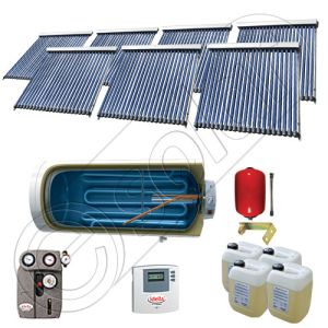 Set Solariss Iunona panouri solare cu boiler, Pachete colectoare solare cu tuburi vidate si boiler, Instalatii solare fabricate in China SIU 7x22-1500.1BMH