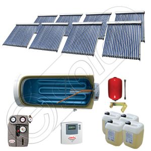Set panouri solare ieftine cu boiler fabricate in China, Colectoare solare China Solariss Iunona, Instalatie cu panouri solare China cu tuburi vidate SIU 8x20-2000.1BMH
