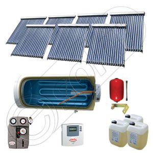 Seturi colectoare solare cu tuburi vidate si boiler, Panouri solare cu tuburi vidate import China, Set colectoare solare pentru apa calda SIU 7x18-1500.1BMH