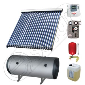 Instalatii solare cu tuburi vidate fabricate in China, Seturi colectoare solare pentru apa calda cu boiler orizontal, Instalatie solara cu tuburi vidate cu boiler termoelectric SIU 1x22-100.2TEH