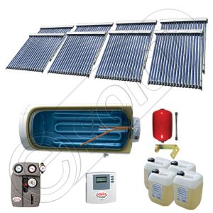 Instalatii solare presurizate pentru apa calda si caldura, Instalatie solara vidata cu boiler orizontal SIU 8x18-1500.1BMH, instalatie cu panouri solare vidate la pret rezonabil