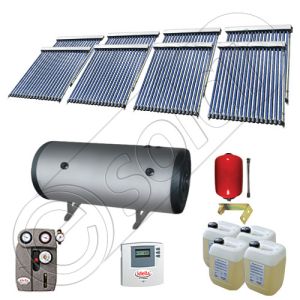 Instalatii solare presurizate pentru apa calda si caldura, Instalatie solara vidata cu boiler orizontal SIU 8x18-1500.2BMH, instalatie cu panouri solare vidate la pret rezonabil