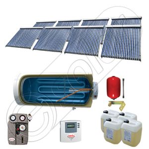 Set panouri solare si boiler pentru apa calda SIU 8x22-1500.1BMH, Pachet colectoare solare cu boiler solar, Instalatii solare cu tuburi vidate fabricate in China