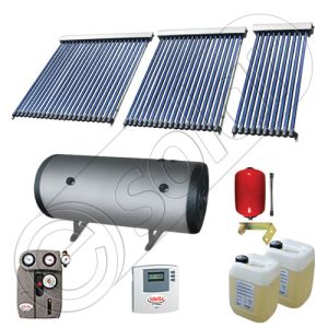 Set panou solar apa calda cu tuburi vidate cu boiler, Pachet cu panou solar cu tuburi vidate, Colectoare solare cu tuburi vidate si boiler orizontal