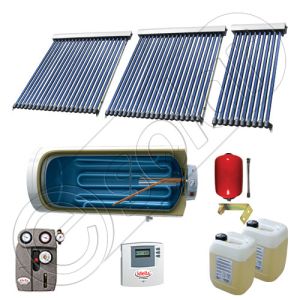Boiler cu o serpentina si panou solar ieftin pentru apa calda, Panou solar china Solariss Iunona, Colectoare solare cu boiler monovalent de 300 litri