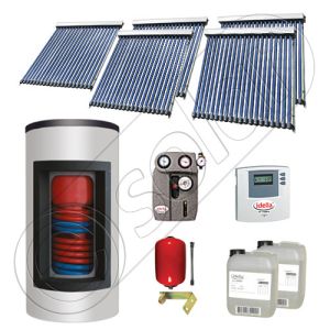 Set panou solar cu tuburi vidate cu boiler Kombi cu doua serpentine, Pachet cu panou solar cu tuburi vidate, Panouri cu tuburi vidate si boiler tanc in tanc