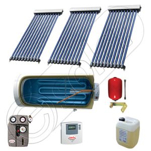 Boiler cu o serpentina si panou solar ieftin pentru apa calda, Panou solar china Solariss Iunona, Colectoare solare cu boiler monovalent de 300 litri