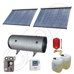 Set boiler cu doua serpentine si panouri solare ieftine, Instalatii panouri solare Solariss Iunona, Pachet cu panou solar apa calda tot anul