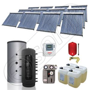 Set puffer cu doua serpentine si panouri solare ieftine, Instalatii panouri solare Solariss Iunona, Pachet cu panou solar pentru apa calda tot anul