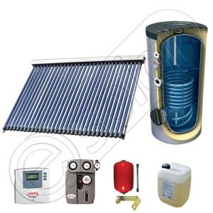 Panou solar ieftin cu tuburi vidate si boiler cu o serpentina, Panouri solare cu boiler monovalent de 300 litri, Panouri solare China Solariss Iunona