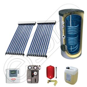 Set panouri solare cu tuburi vidate cu boiler cu doua serpentine, Pachet cu panou solar cu tuburi vidate, Panouri cu tuburi vidate si boiler Solariss Iunona