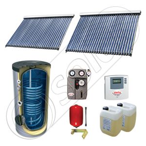 Panouri solare ieftine cu boiler bivalent de 500 litri, Pachet cu panou solar cu tuburi vidate, Set panouri solare import China Solariss Iunona