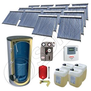 Set panouri solare cu tuburi vidate SIU 14x20-2000.1BM, Panouri cu tuburi vidate cu boiler fabricate in China, Pachet panouri solare si boiler cu o serpentina 2000 litri