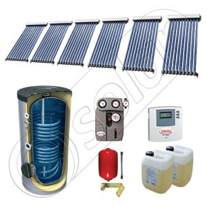 Panouri solare ieftine cu tuburi vidate si boiler SIU 6x10-750.2BM, Panouri solare cu tuburi vidate si boiler 750 litri, Pachete panouri solare cu tuburi vidate import China
