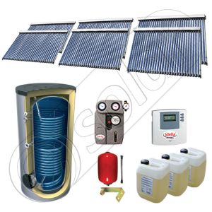 Set panouri solare cu tuburi vidate fabricate in China, Pachet panouri solare cu tuburi vidate si boiler 1500 litri, Set panouri solare ieftine cu tuburi vidate si boiler SIU 6x30-1500.2BM