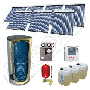 Solariss Iunona pachet panouri solare cu tuburi vidate, Set panouri solare cu tuburi vidate si boiler 1500 litri, Pachet panouri solare import China cu tuburi vidate si boiler SIU 7x18-1500.1BM