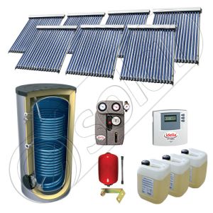 Solariss Iunona pachet panouri solare cu tuburi vidate, Set panouri solare cu tuburi vidate si boiler 800 litri, Pachet panouri solare import China cu tuburi vidate si boiler SIU 7x18-800.2BM