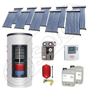 Set colectoare solare cu tuburi vidate fabricate in China, Pachete panouri solare si boiler instant SIU 10x10-1000.66.2BI, Seturi colectoare solare cu boiler instant 1000 litri