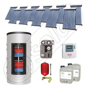 Colectoare solare cu tuburi vidate import China, Seturi panouri solare si boiler instant SIU 11x10-1000.66.3BI, Seturi colectoare solare cu tuburi vidate si boiler instant 1000 litri