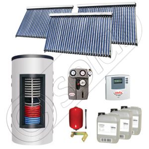 Set colectoare solare cu tuburi vidate fabricate in China, Pachete panouri solare si boiler instant SIU 3x30-1000.66.2BI, Seturi colectoare solare cu boiler instant 1000 litri