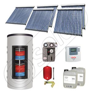 Set colectoare solare cu tuburi vidate fabricate in China, Pachete panouri solare si boiler instant SIU 5x20-1000.66.3BI, Seturi colectoare solare cu boiler instant 1000 litri