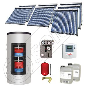 Set colectoare solare cu tuburi vidate fabricate in China, Pachete panouri solare si boiler instant SIU 7x20-1000.66.3BI, Seturi colectoare solare cu boiler instant 1000 litri