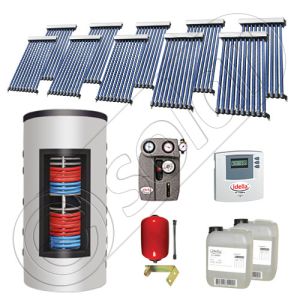 Panouri solare cu tuburi vidate import China, Seturi colectoare solare si boiler instant SIU 10x10-800.43.3BI, Set colectoare solare cu tuburi vidate si boiler instant 800 litri