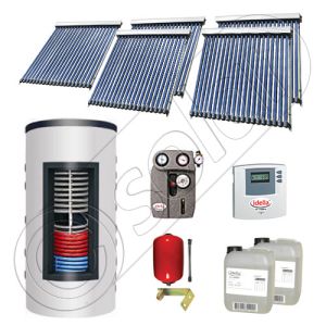 Panouri solare cu tuburi vidate import China, Seturi colectoare solare si boiler instant SIU 5x20-800.43.2BI, Set colectoare solare cu tuburi vidate si boiler instant 800 litri