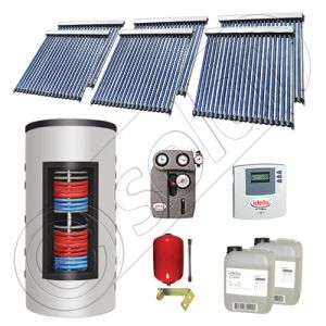 Panouri solare cu tuburi vidate import China, Seturi colectoare solare si boiler instant SIU 6x20-800.43.3BI, Set colectoare solare cu tuburi vidate si boiler instant 800 litri