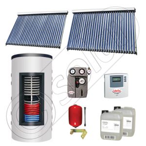 Set colectoare solare cu tuburi vidate si boiler instant 500 litri, Panouri solare cu tuburi vidate import China, Seturi colectoare solare si boiler instant SIU 2x30-500.33.2BI