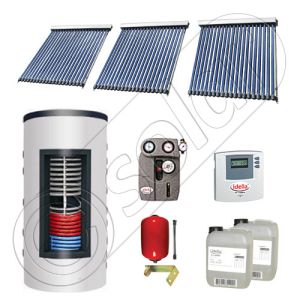 Set colectoare solare cu tuburi vidate si boiler instant 500 litri, Panouri solare cu tuburi vidate import China, Seturi colectoare solare si boiler instant SIU 3x20-500.33.2BI