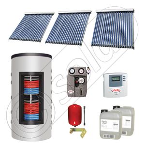 Set colectoare solare cu tuburi vidate si boiler instant 500 litri, Panouri solare cu tuburi vidate import China, Seturi colectoare solare si boiler instant SIU 3x20-500.33.3BI