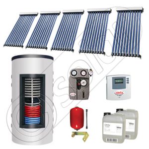 Set colectoare solare cu tuburi vidate si boiler instant 500 litri, Panouri solare cu tuburi vidate import China, Seturi colectoare solare si boiler instant SIU 5x10-500.33.2BI