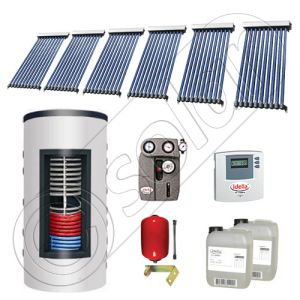 Set colectoare solare cu tuburi vidate si boiler instant 500 litri, Panouri solare cu tuburi vidate import China, Seturi colectoare solare si boiler instant SIU 6x10-500.33.2BI