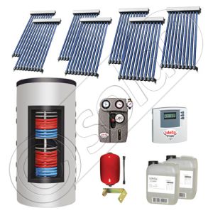 Set colectoare solare cu tuburi vidate si boiler instant 500 litri, Panouri solare cu tuburi vidate import China, Seturi colectoare solare si boiler instant SIU 7x10-500.33.3BI